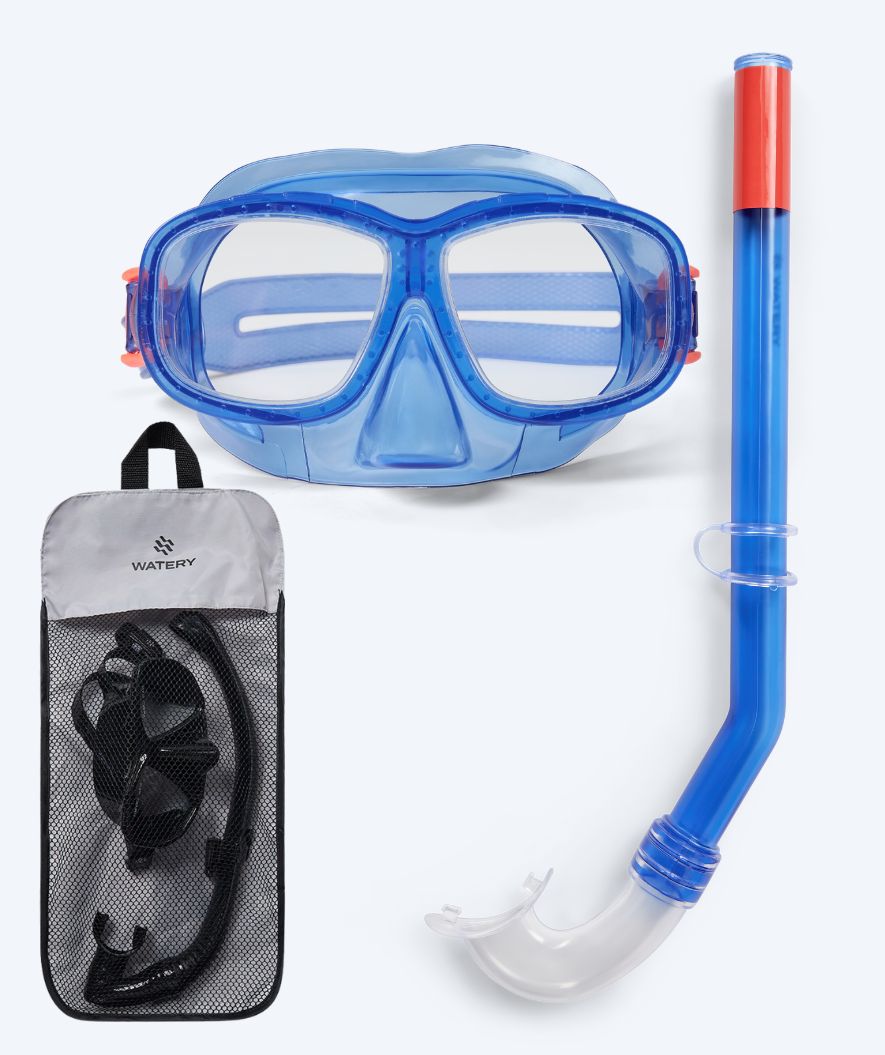 Watery Combo snorkel set for kids (4-10) - Wyre - Dark Blue