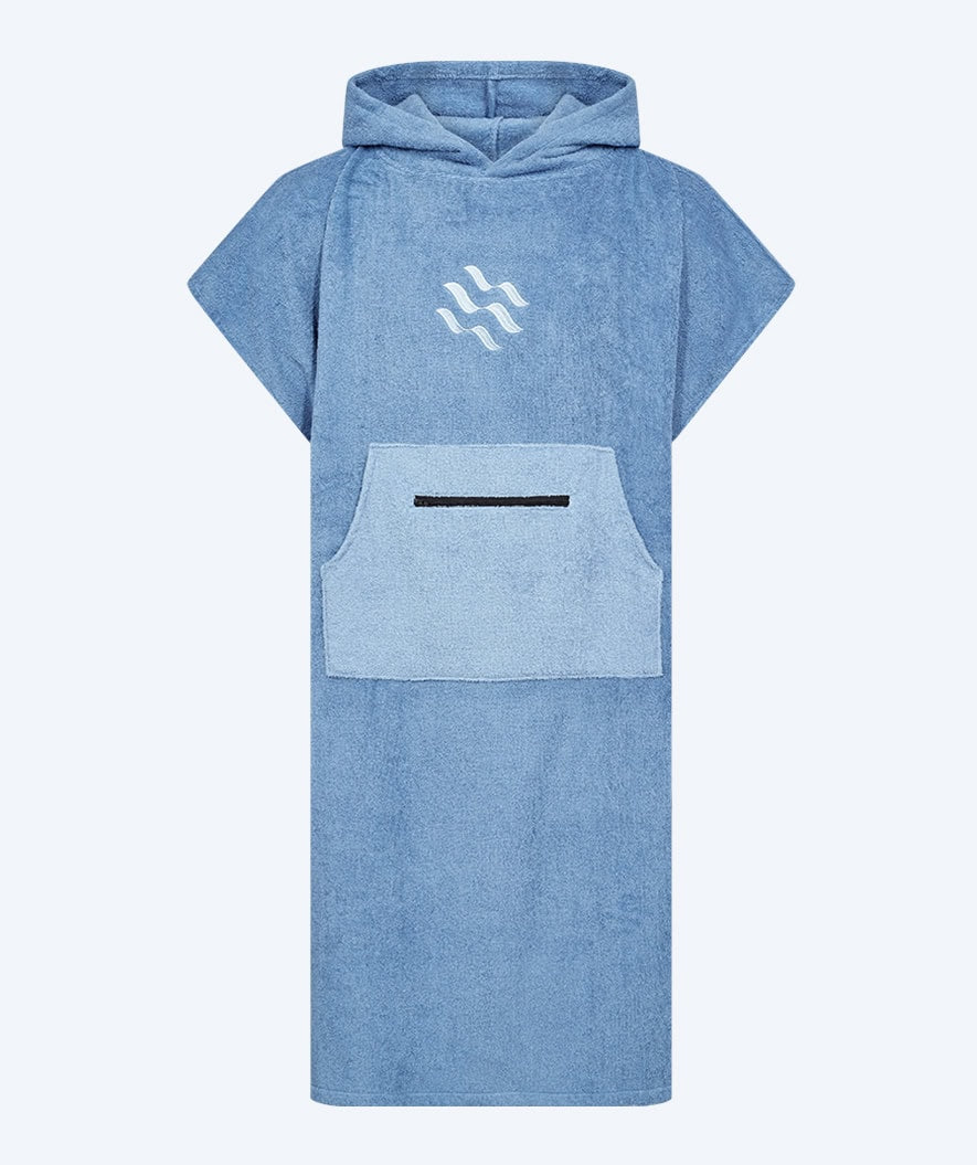 Watery bathing poncho for adults - Cotton - Atlantic Blue