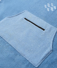 Watery bathing poncho for adults - Cotton - Atlantic Blue