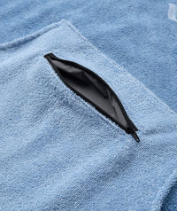 Watery bathing poncho for adults - Cotton - Atlantic Blue