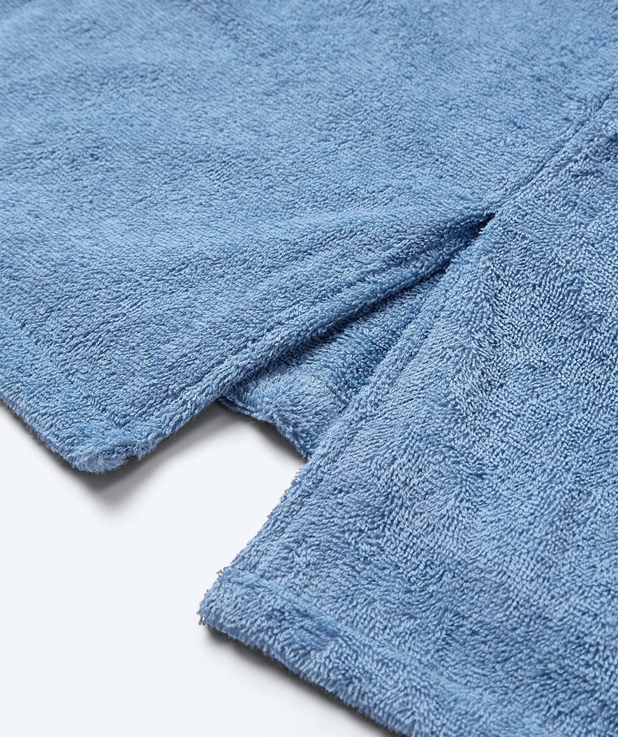 Watery bathing poncho for adults - Cotton - Atlantic Blue