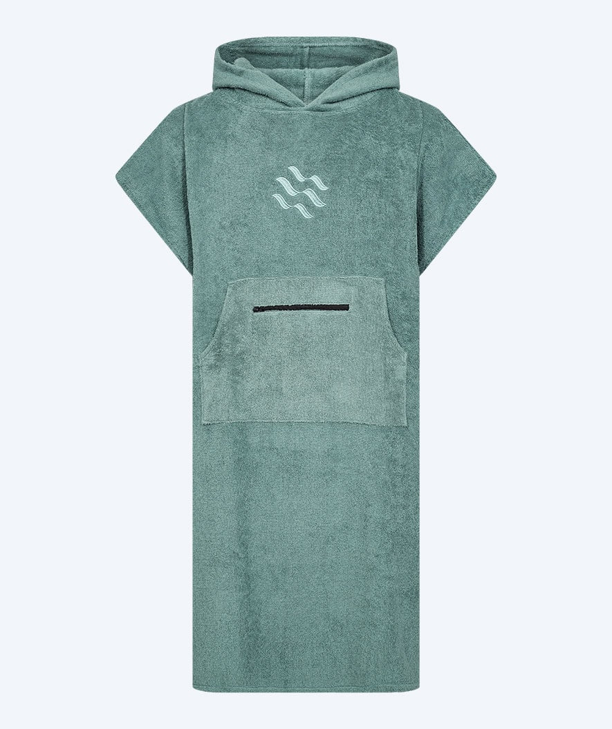 Watery bathing poncho for adults - Cotton - Forest Green