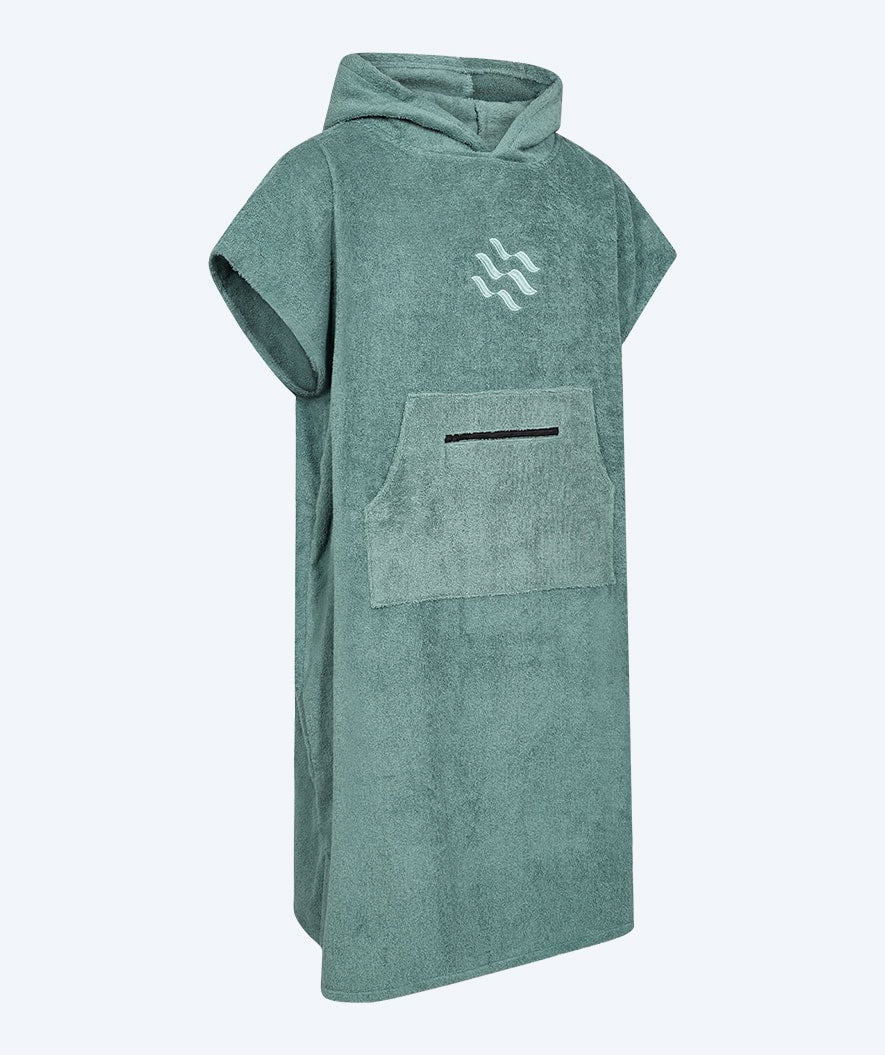 Watery bathing poncho for adults - Cotton - Forest Green