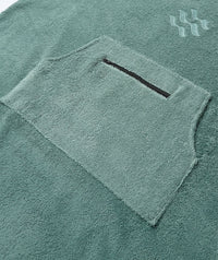 Watery bathing poncho for adults - Cotton - Forrest Green