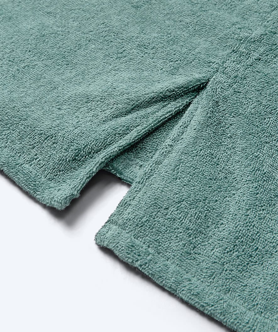 Watery bathing poncho for adults - Cotton - Forest Green