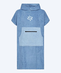 Watery bathing poncho for junior (6-15) - Cotton - Atlantic Blue