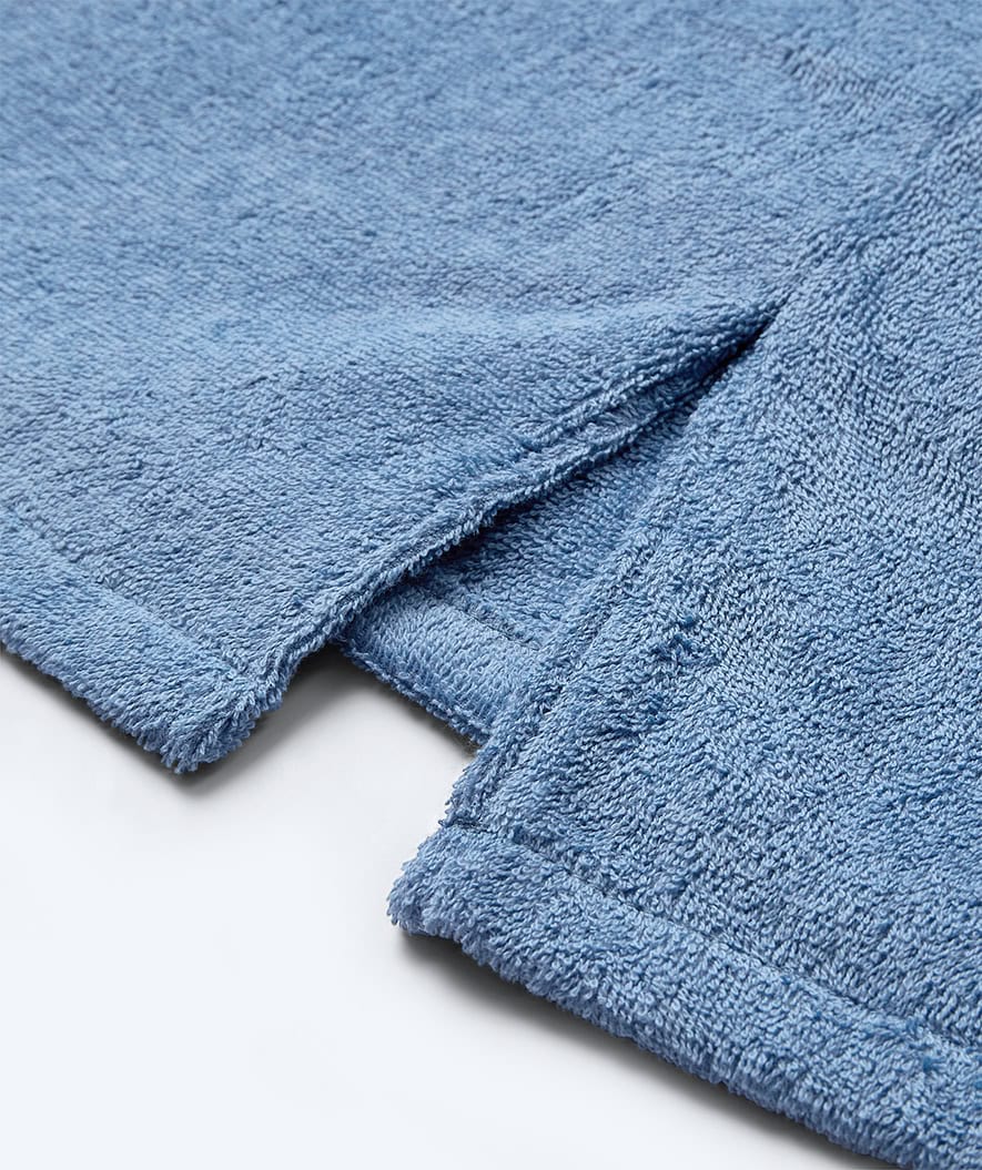 Watery bathing poncho for junior (6-15) - Cotton - Atlantic Blue