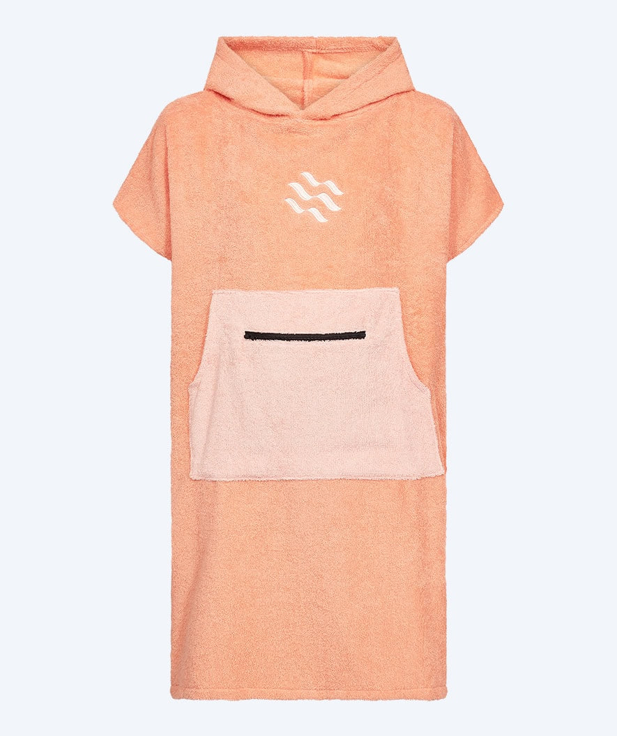 Watery bathing poncho for junior (6-15) - Cotton - Atlantic Pink