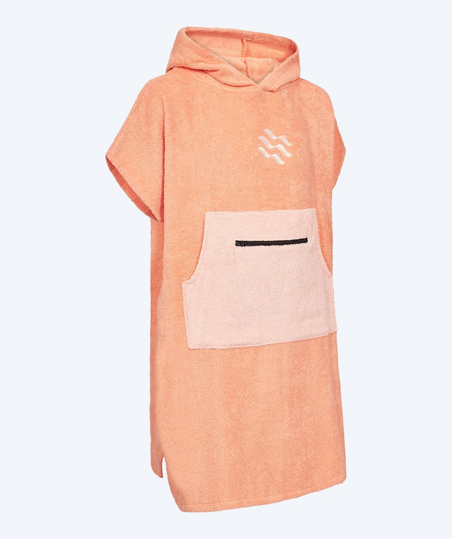 Watery bathing poncho for junior (6-15) - Cotton - Atlantic Pink
