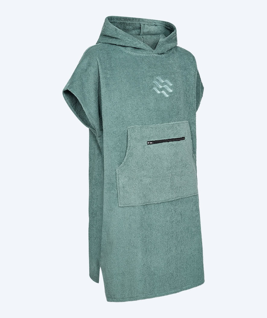 Watery bathing poncho for junior (6-15) - Cotton - Forrest Green
