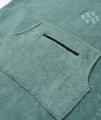 Watery bathing poncho for junior (6-15) - Cotton - Forrest Green