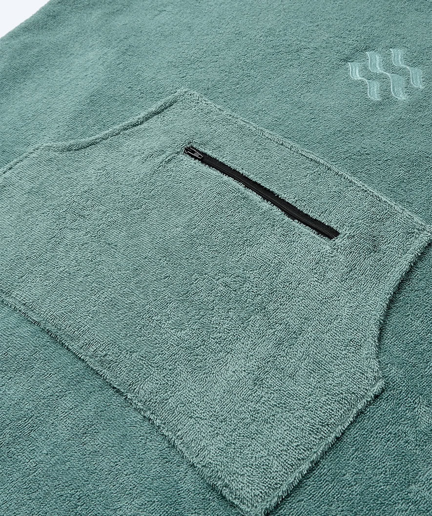 Watery bathing poncho for junior (6-15) - Cotton - Forrest Green