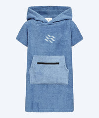Watery bathing poncho for kids (1-6) - Cotton - Atlantic Blue