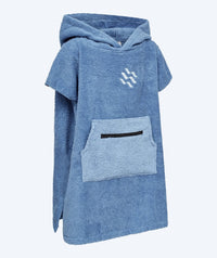 Watery bathing poncho for kids (1-6) - Cotton - Atlantic Blue