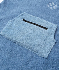 Watery bathing poncho for kids (1-6) - Cotton - Atlantic Blue