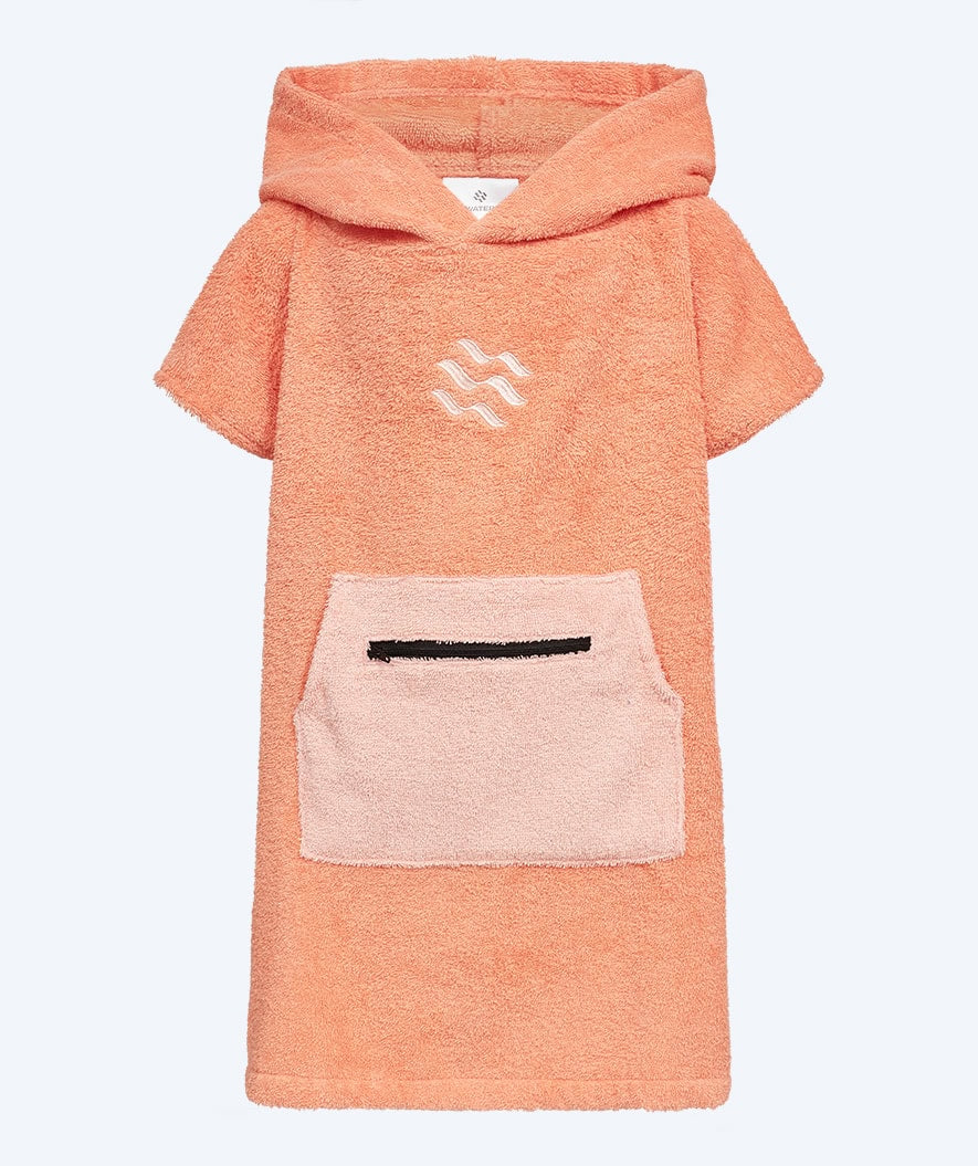 Watery bathing poncho for kids (1-6) - Cotton - Atlantic Pink