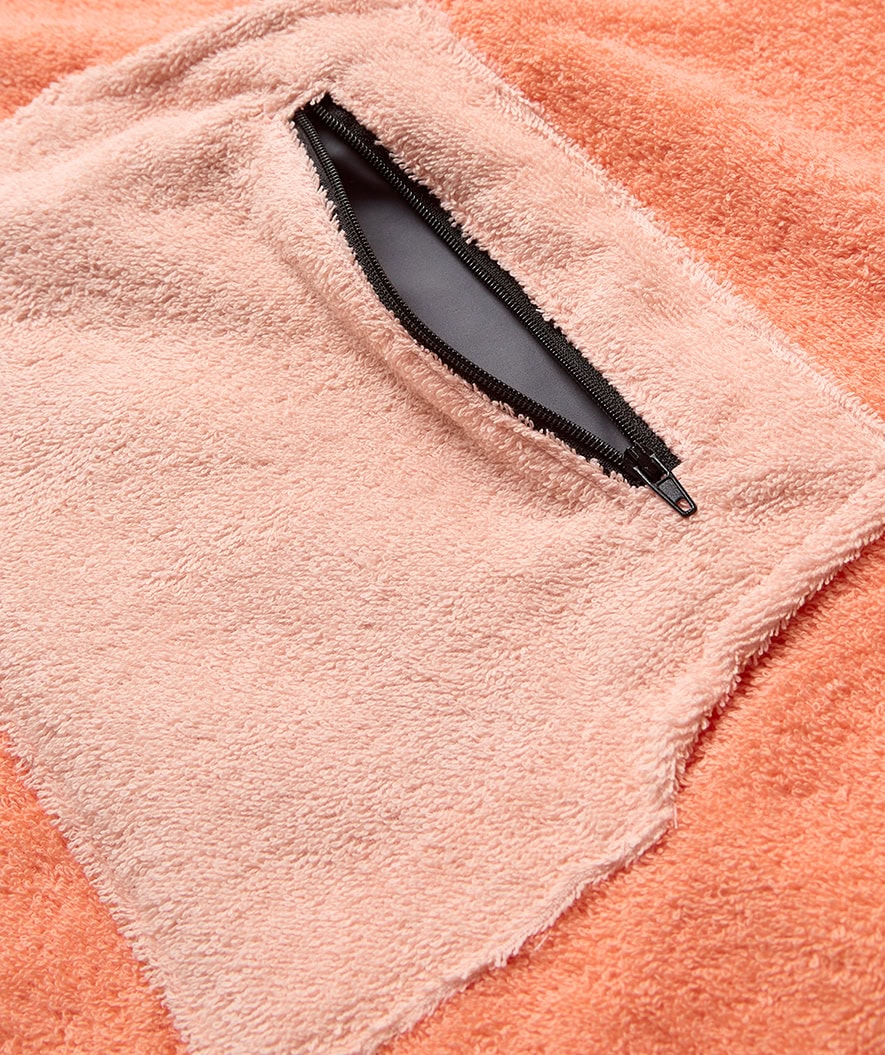 Watery bathing poncho for kids (1-6) - Cotton - Atlantic Pink