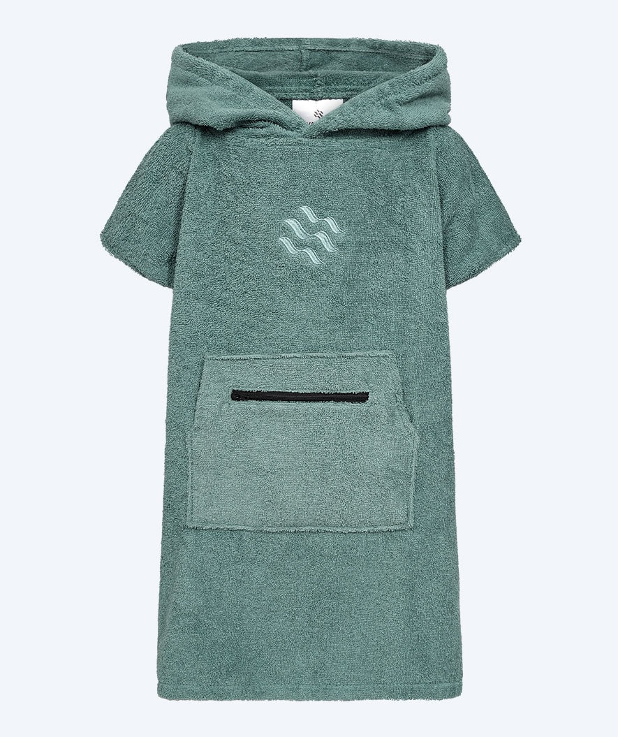 Watery bathing poncho for kids (1-6) - Cotton - Forest Green