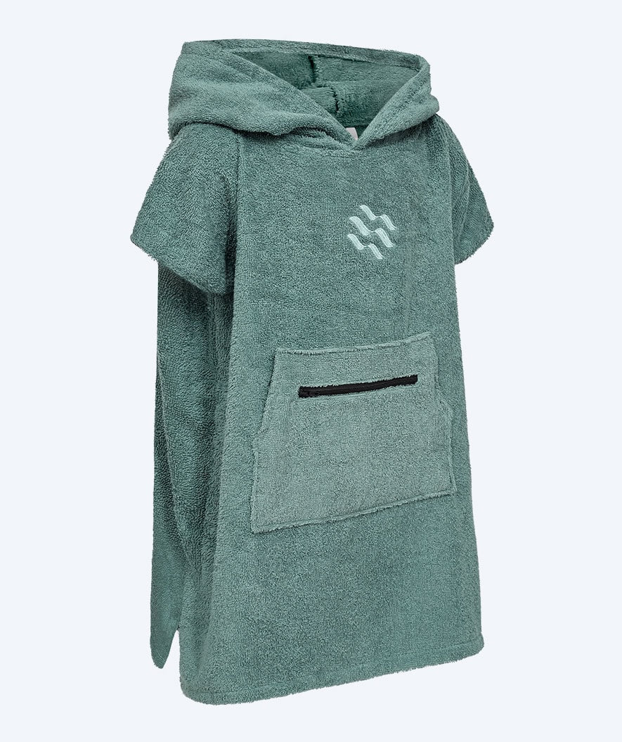 Watery bathing poncho for kids (1-6) - Cotton - Forest Green