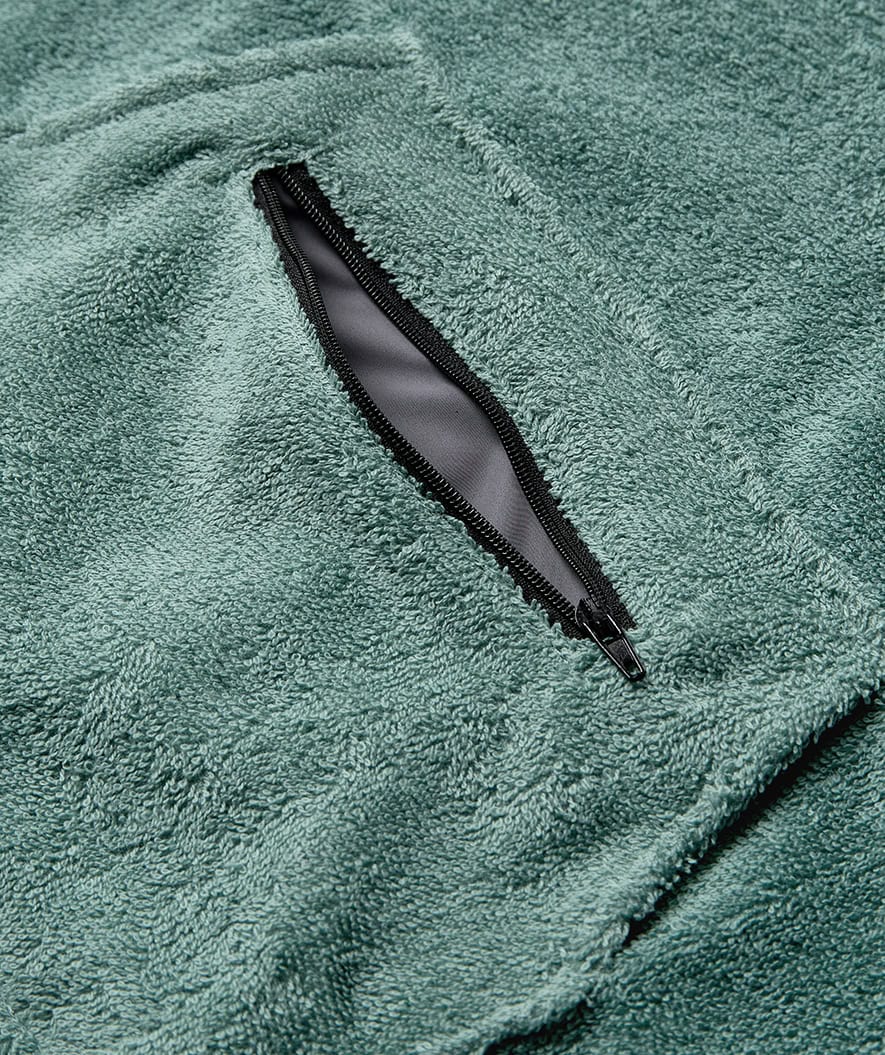 Watery bathing poncho for kids (1-6) - Cotton - Forest Green