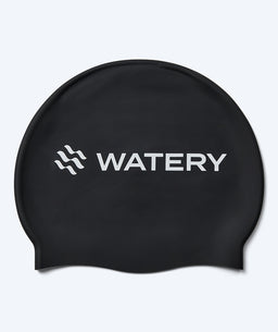 Watery swimming cap for kids (3-10) - Signature - Black