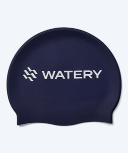 Watery swimming cap for kids (3-10) - Signature - Dark blue