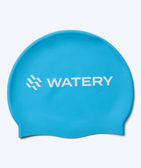 Watery swimming cap for kids (3-10) - Signature - Light blue