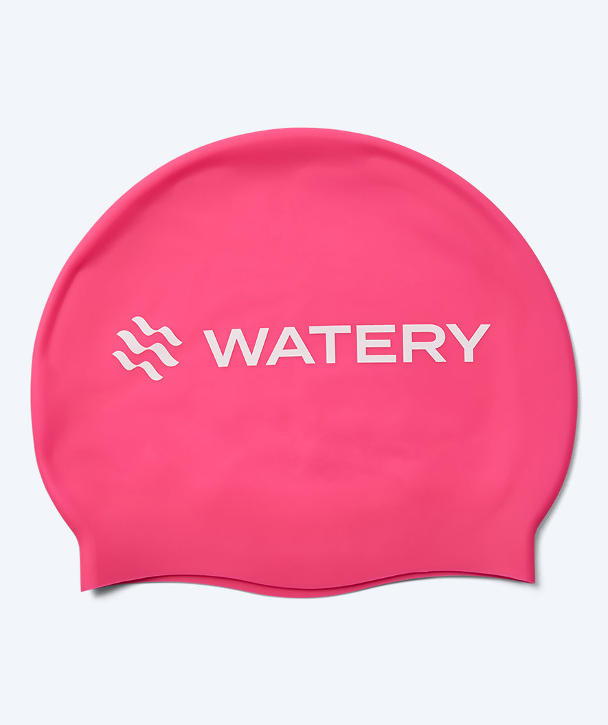 Watery swimming cap for kids (3-10) - Signature - Pink