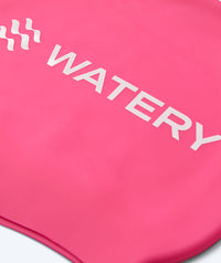 Watery swimming cap for kids (3-10) - Signature - Pink