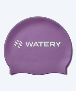 Watery swimming cap for kids (3-10) - Signature - Purple