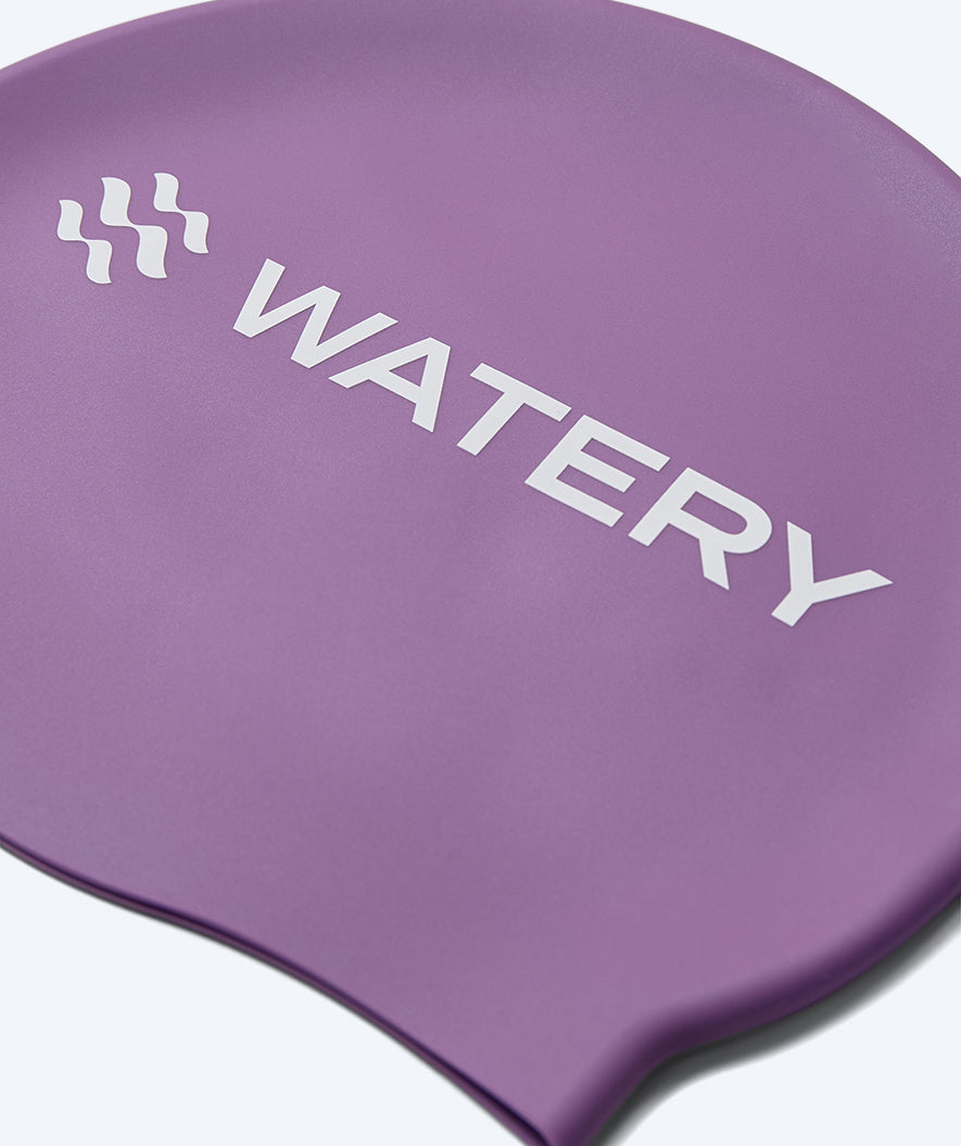Watery swimming cap for kids (3-10) - Signature - Purple