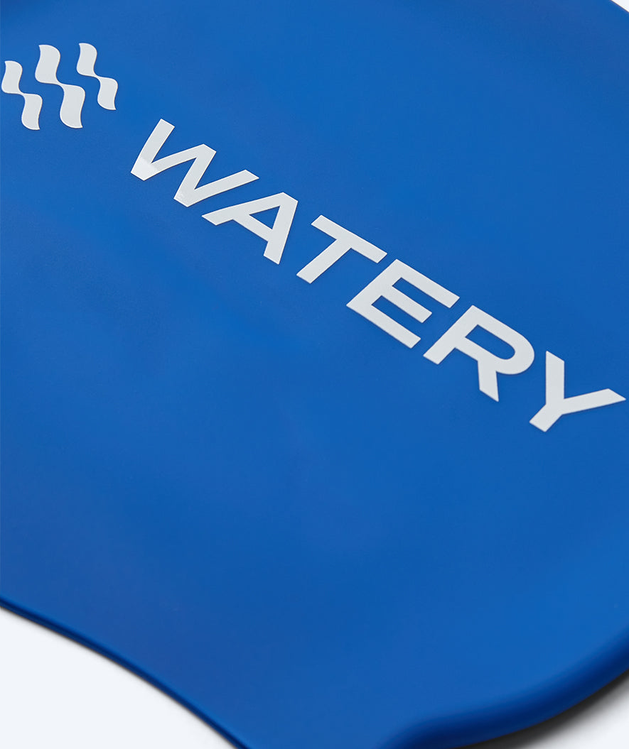 Watery swimming cap for kids (3-10) - Signature - Royal Blue