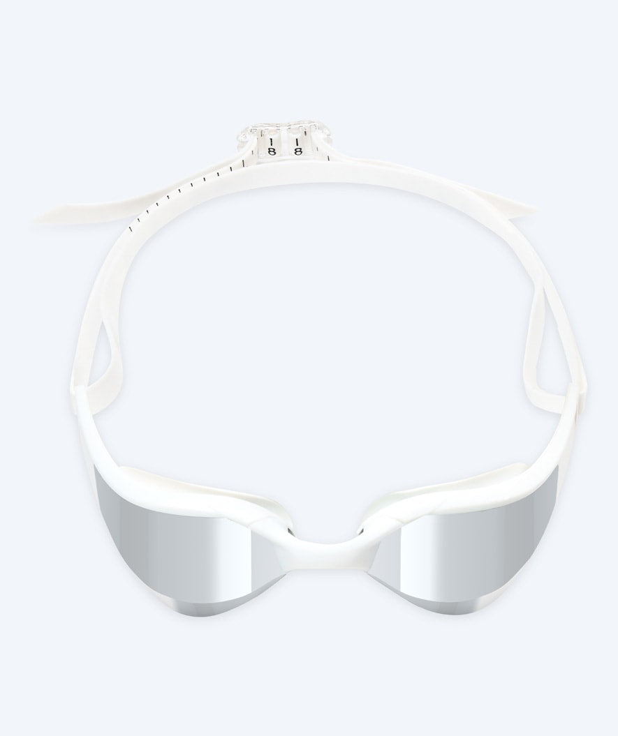 Watery swimming goggles - Instinct Elite Mirror - White/silver