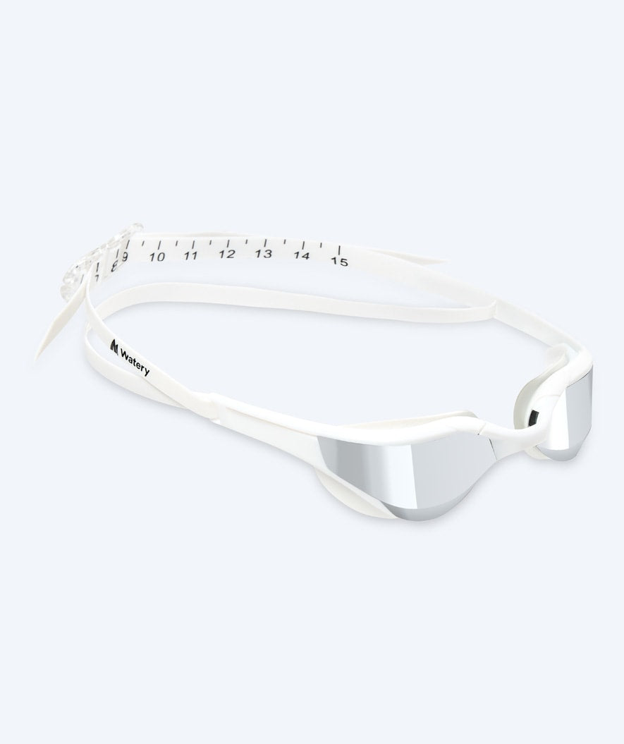 Watery swimming goggles - Instinct Elite Mirror - White/silver
