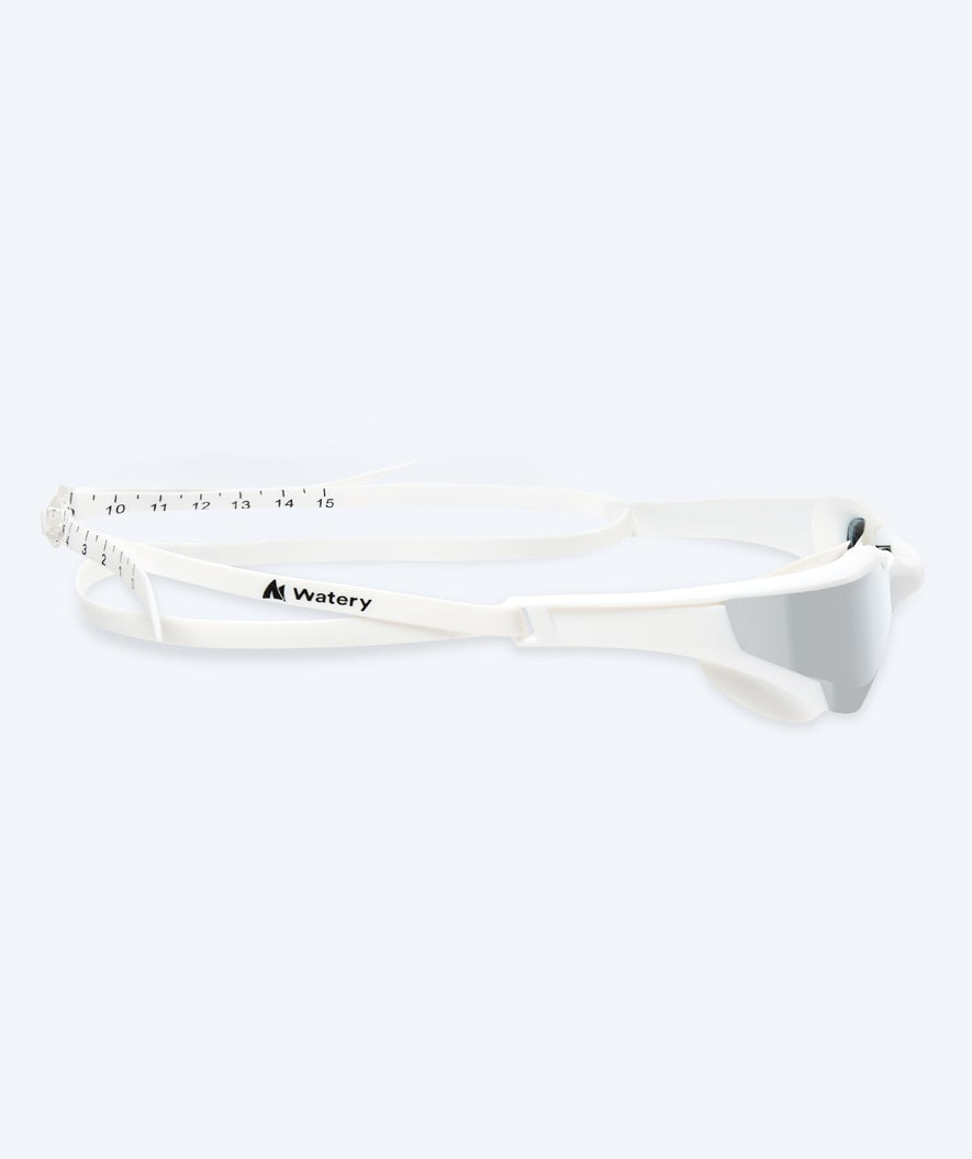 Watery swimming goggles - Instinct Elite Mirror - White/silver