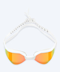 Watery swimming goggles - Instinct Elite Mirror - White/gold