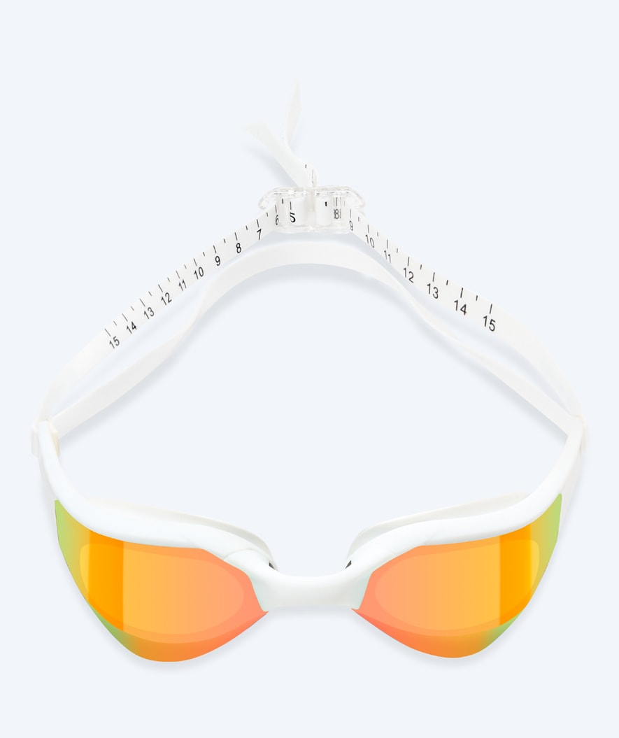 Watery swimming goggles - Instinct Elite Mirror - White/gold