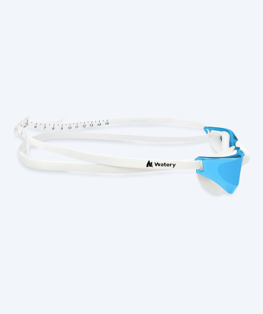 Watery swimming goggles - Instinct Mirror - White/blue