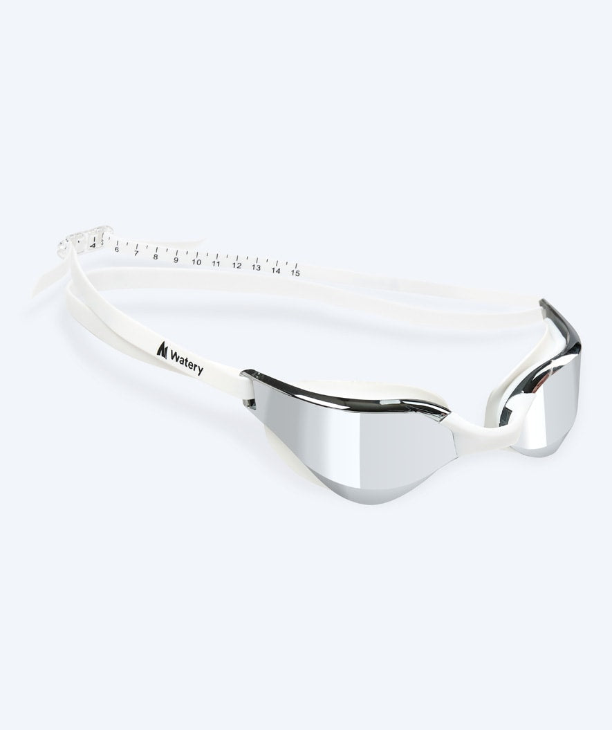 Watery swimming goggles - Instinct Mirror - White/silver