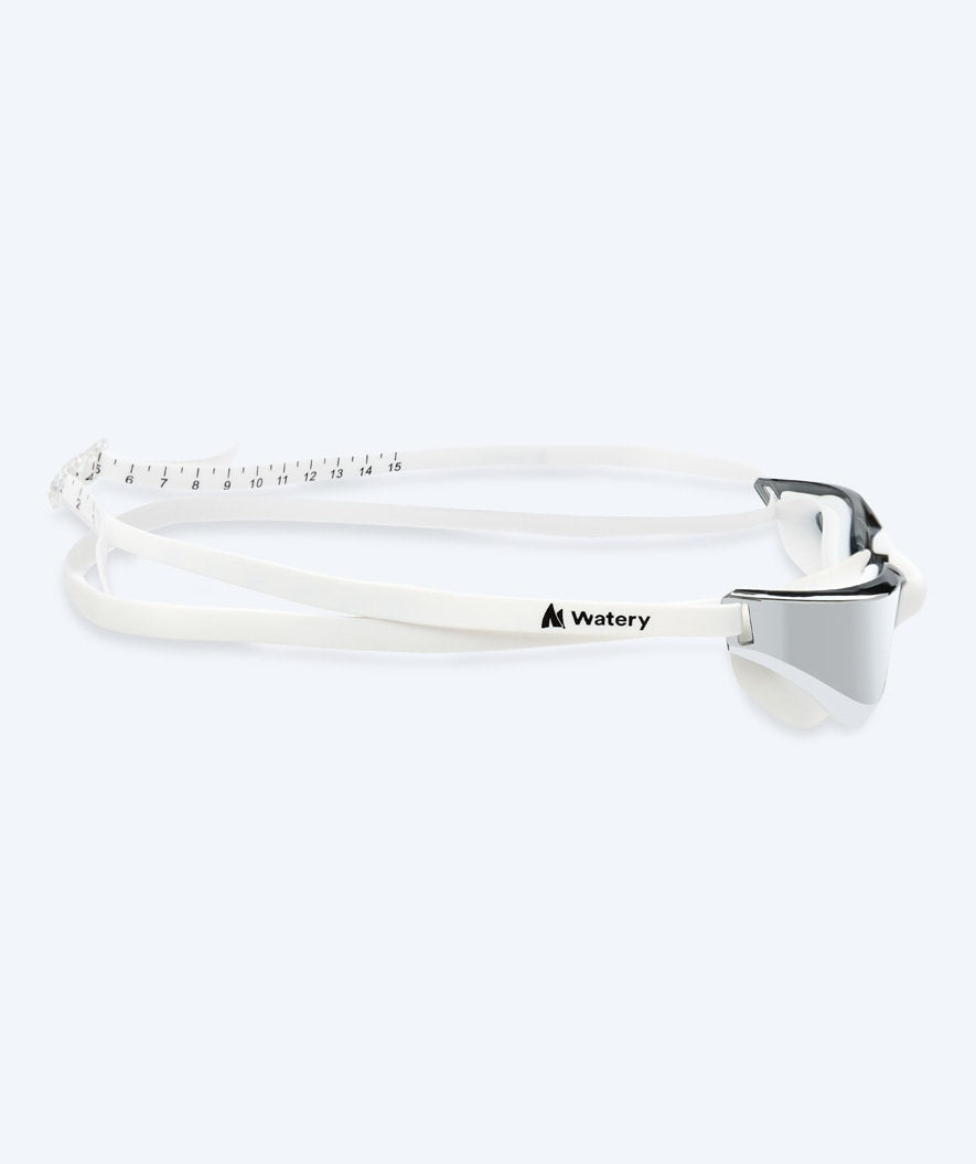 Watery swimming goggles - Instinct Mirror - White/silver