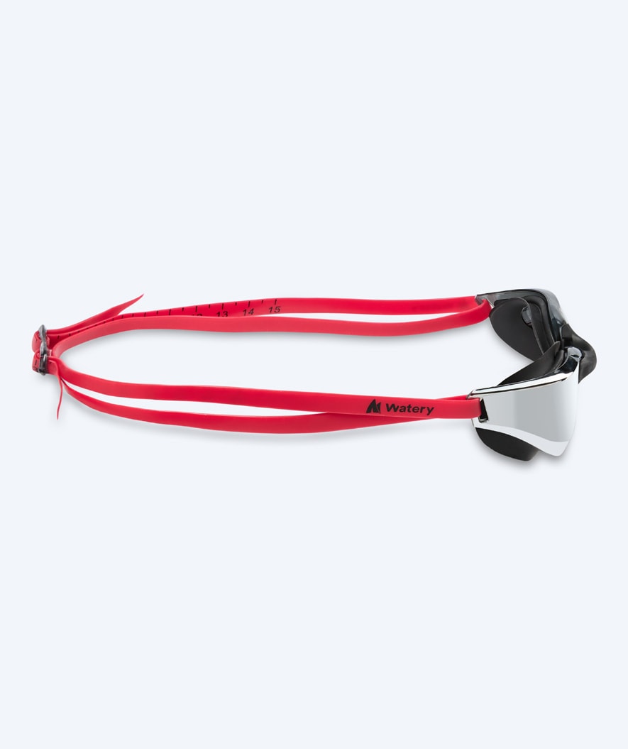 Watery swim goggles - Instinct Mirror - Red/silver