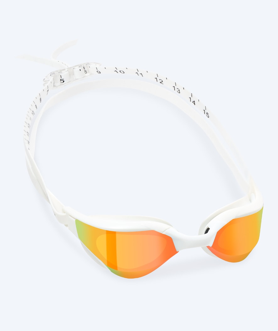 Watery swimming goggles - Instinct Ultra Mirror - White/gold