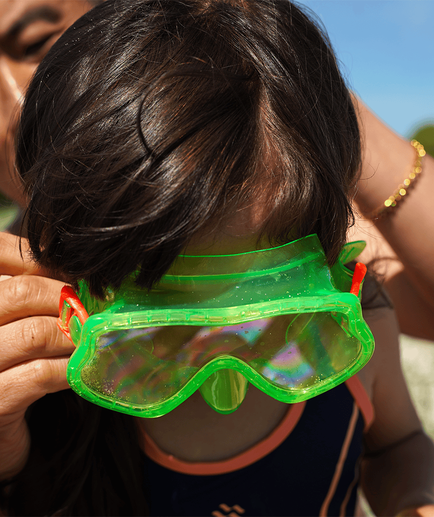 Watery Combo snorkel set for kids (4-10) - Winslet - Green
