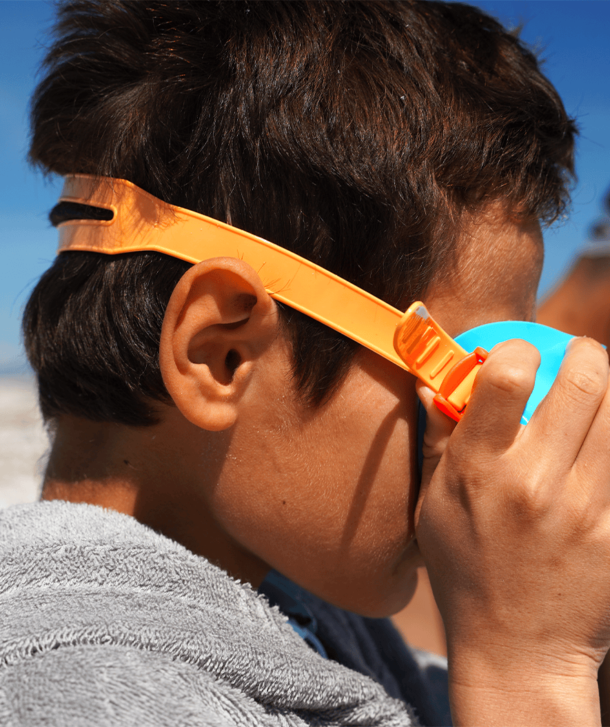 Watery diving mask for kids (4-10) - Wyre - Blue/orange