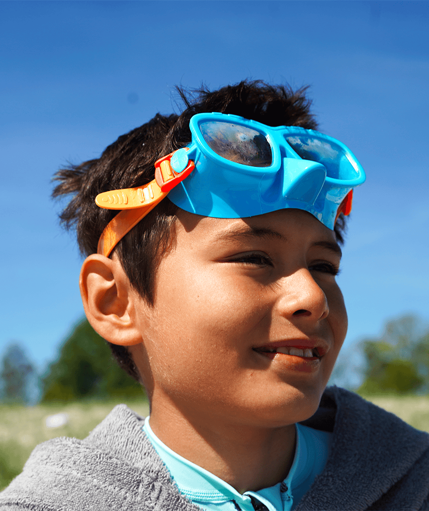 Watery diving mask for kids (4-10) - Wyre - Blue/orange
