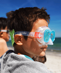 Watery Combo snorkel set for kids (4-10) - Wyre - White/blue
