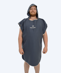 Watery bathing poncho for adults - Microfiber - Dark blue