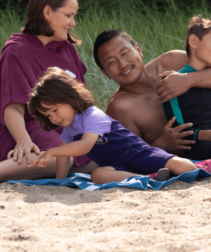 Watery UV wetsuit for kids - Calypso Shorty - Purple