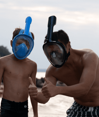 Watery full face diving mask for kids - Oxygen - Atlantic Blue