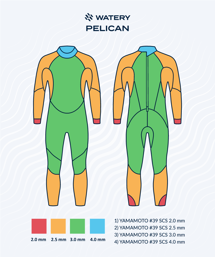 Watery wetsuit for men - Pelican - Orange